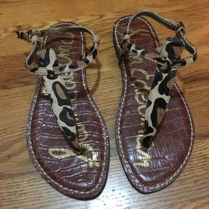 NWT. Sam Edelman Leopard Print Sandals.